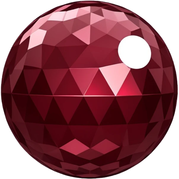 metallic burgundy disco ball emoji