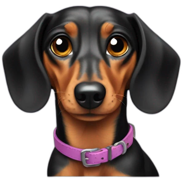 Harlequin dachshund emoji