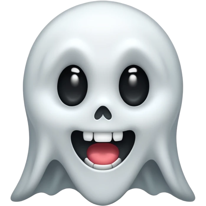 Surprised ghost face from scream emoji