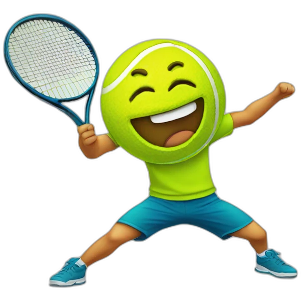 Tennis ball dabbing emoji