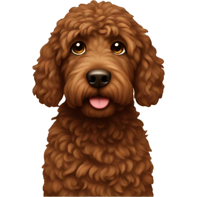 Brown Doodle with Brown nose emoji