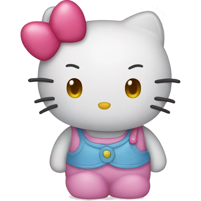 hello kitty with heart emoji