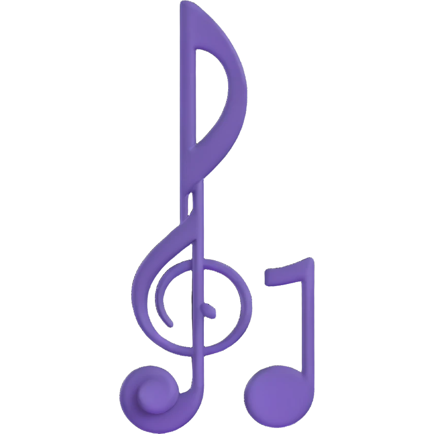 vibrant and playful musical note emoji