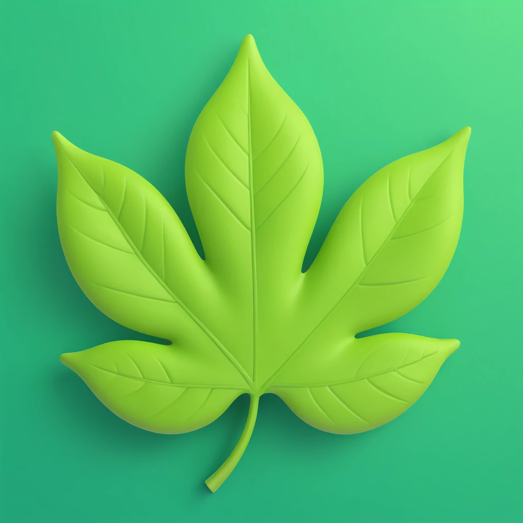 Лавровий лист green background  emoji