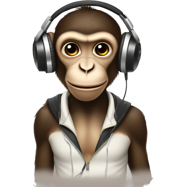 Monkey wearing headphones  emoji