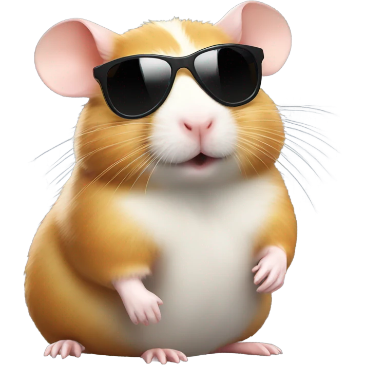 Hamster wearing sunglasses  emoji