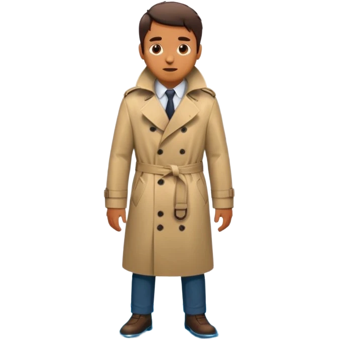 Man in trench coat pissing  emoji