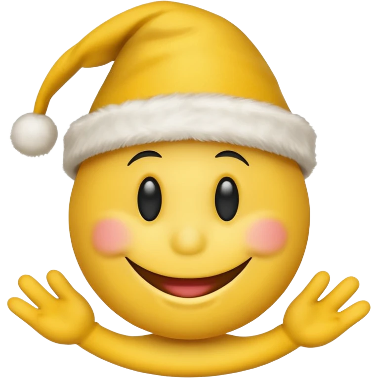 smiley face in a New Year's hat emoji