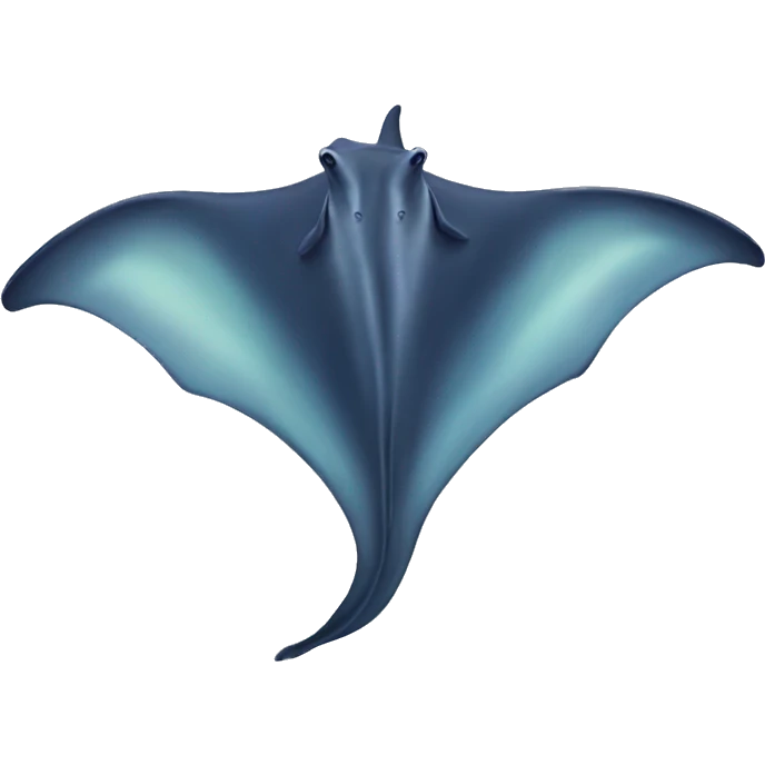 Friendly and wise manta ray emoji