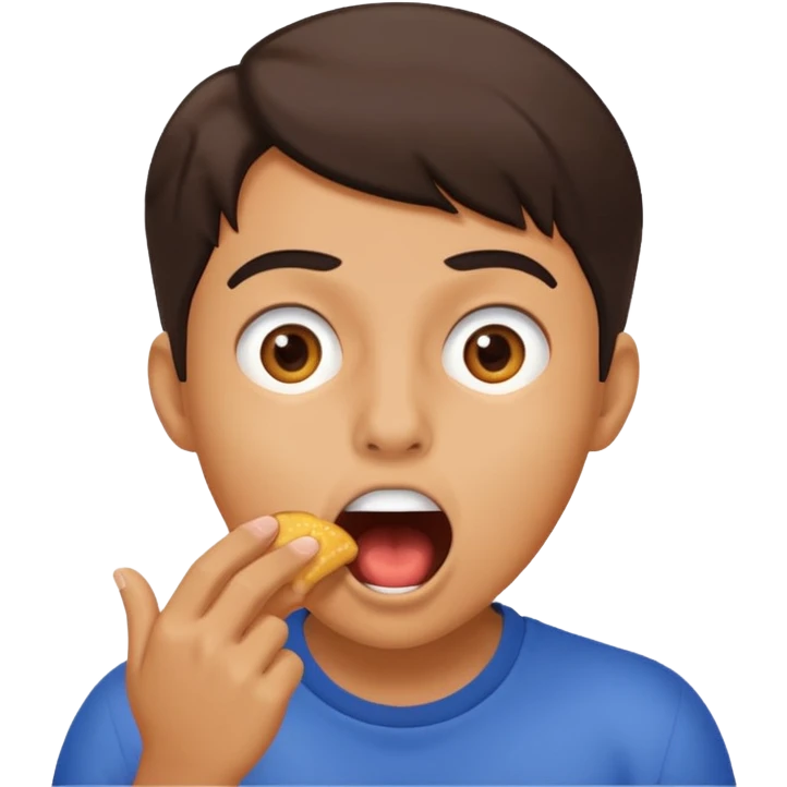 Person biting air  emoji