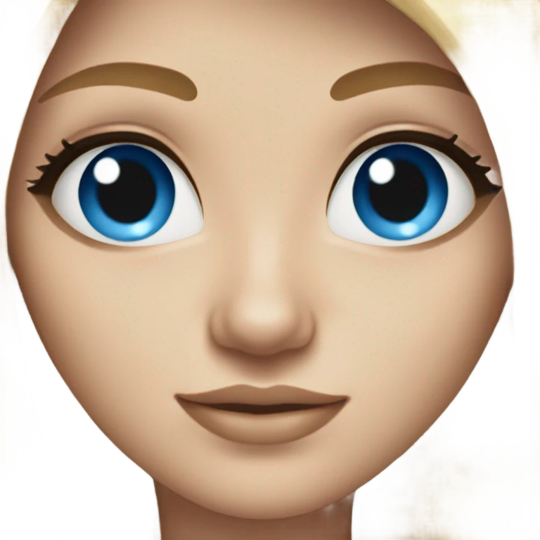 Beautiful Girl with long blonde hair and blue eyes emoji