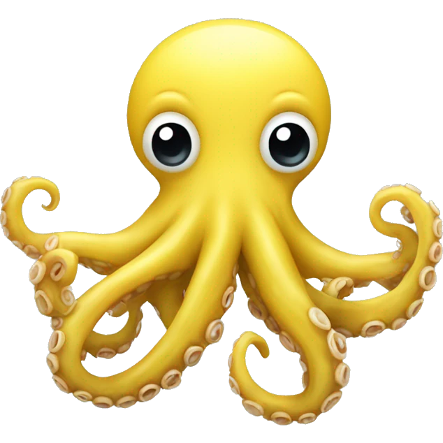 An octopus with the characteristics of a banana  emoji