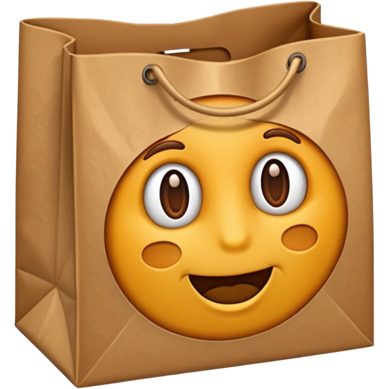 paper bag. negative: emoji emoji