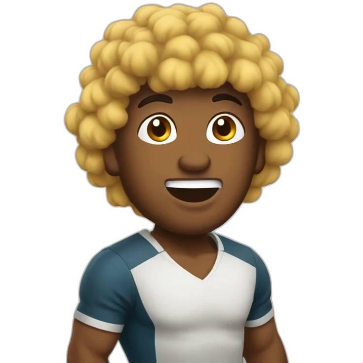 Bouffon playing rugby emoji