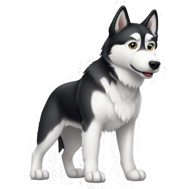 Husky white and black  emoji