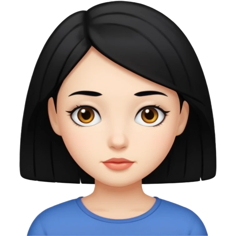 girl with black hair  emoji