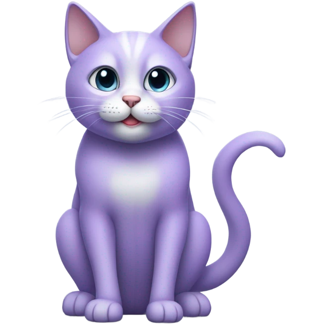lavender cat says thank you emoji