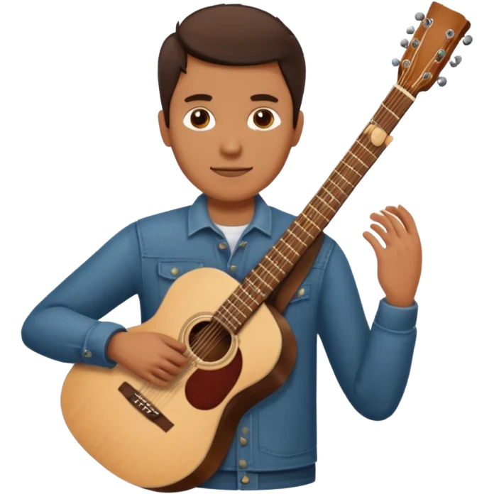 man holding guitar emoji