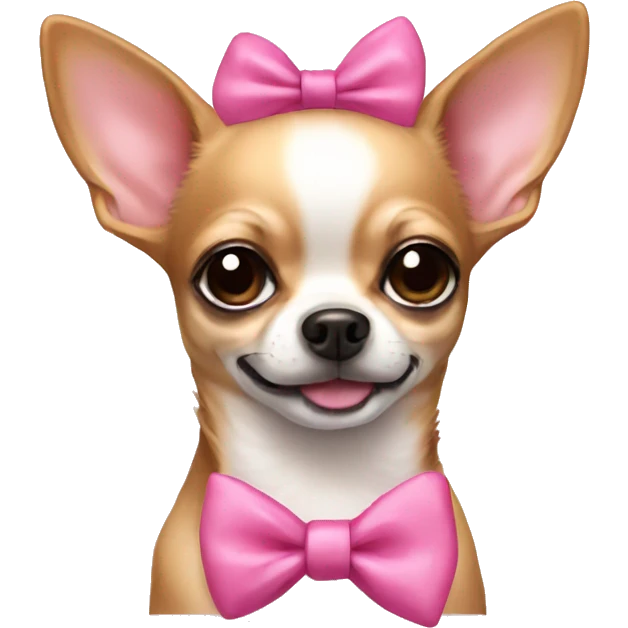 Chihuahua with pink bow  emoji