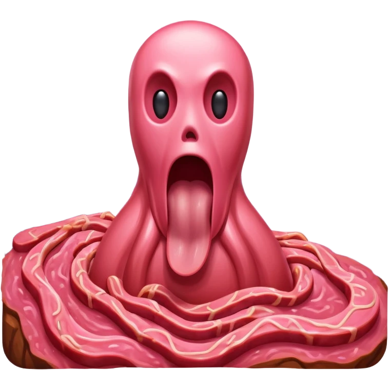 Edvard munch scream with SPAM MEAT landscape  emoji