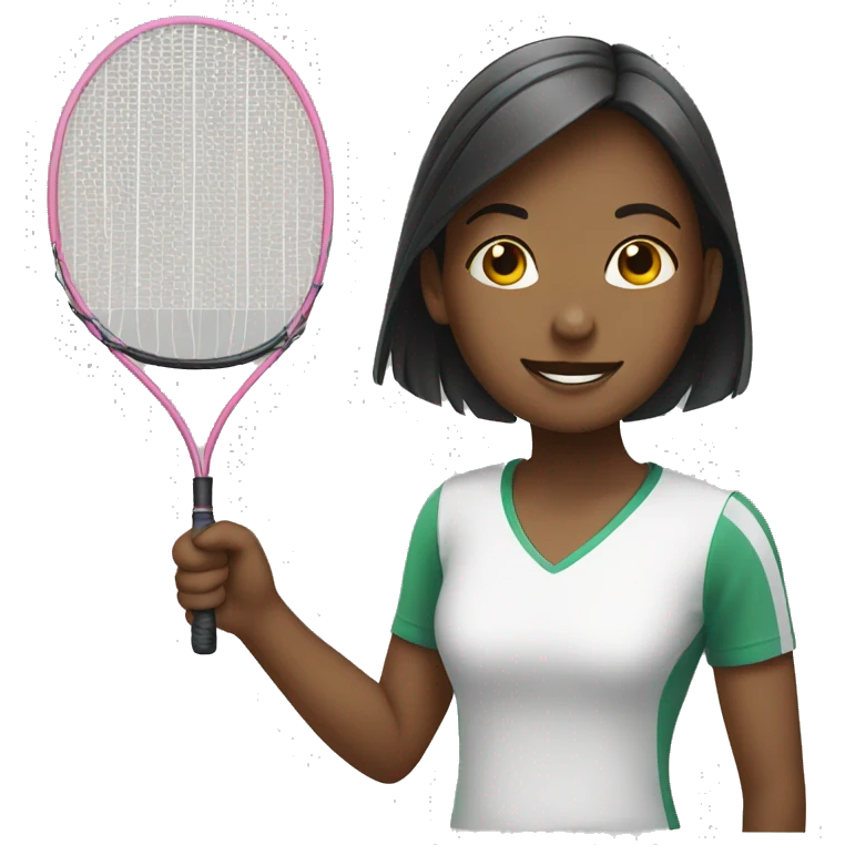 girl playing badminton emoji