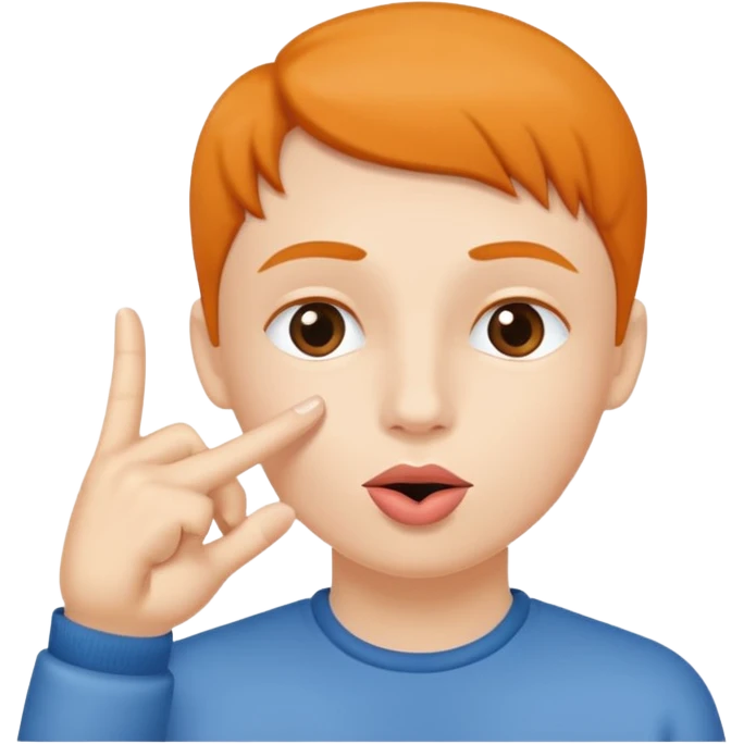 Solid White color Shh finger and hand emoji emoji