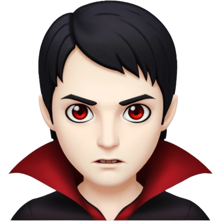 vampiro com cabelo preto  emoji