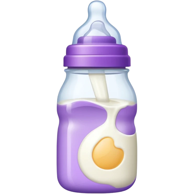 baby bottle white and purple emoji