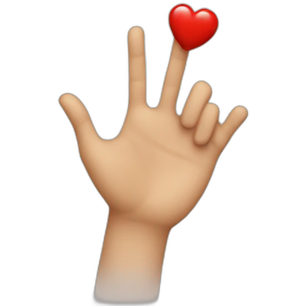 Cœur avec les main iPhone emoji