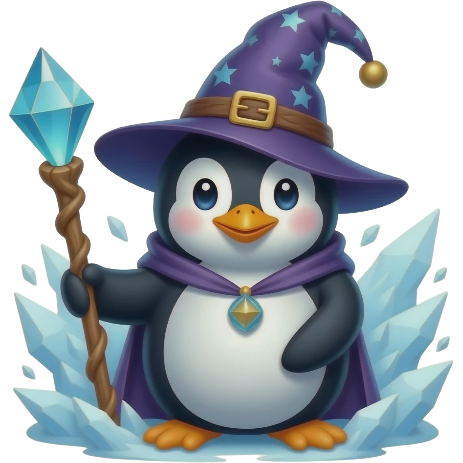 Penguin Wizard emoji