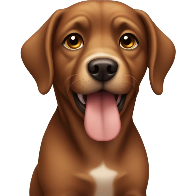 A Little Brown dog no white emoji