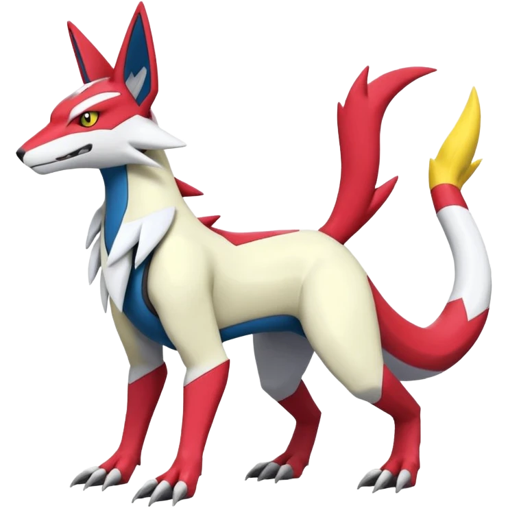 Zeraora-Lombax-Sergal-Zangoose-Cyclizar-Genesect-Pokémon, full body emoji