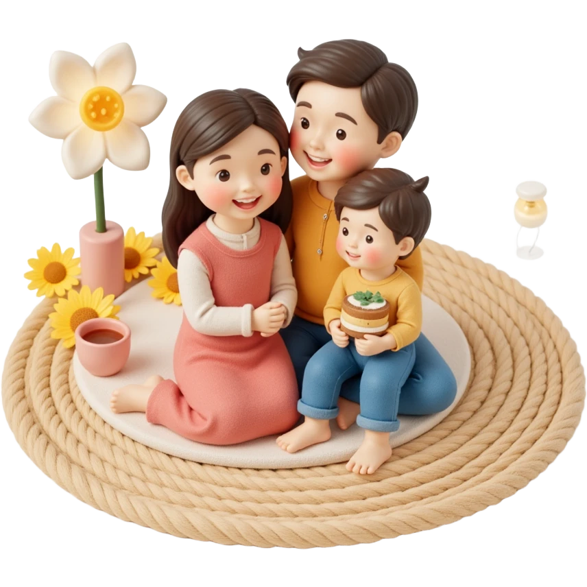 family photo in 3d emoji