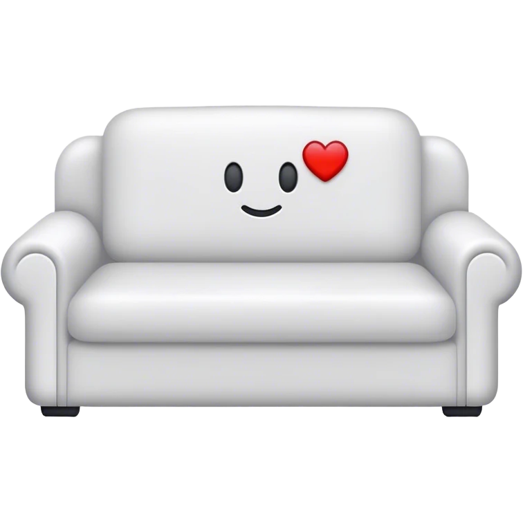an iPhone big as the couch on a white couch emoji