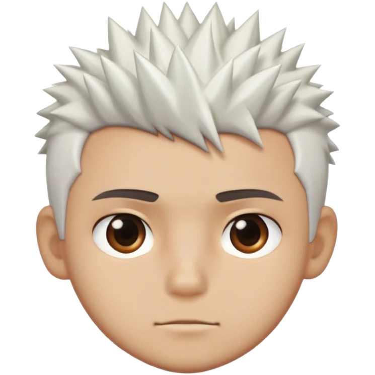brown boy with white hair emoji