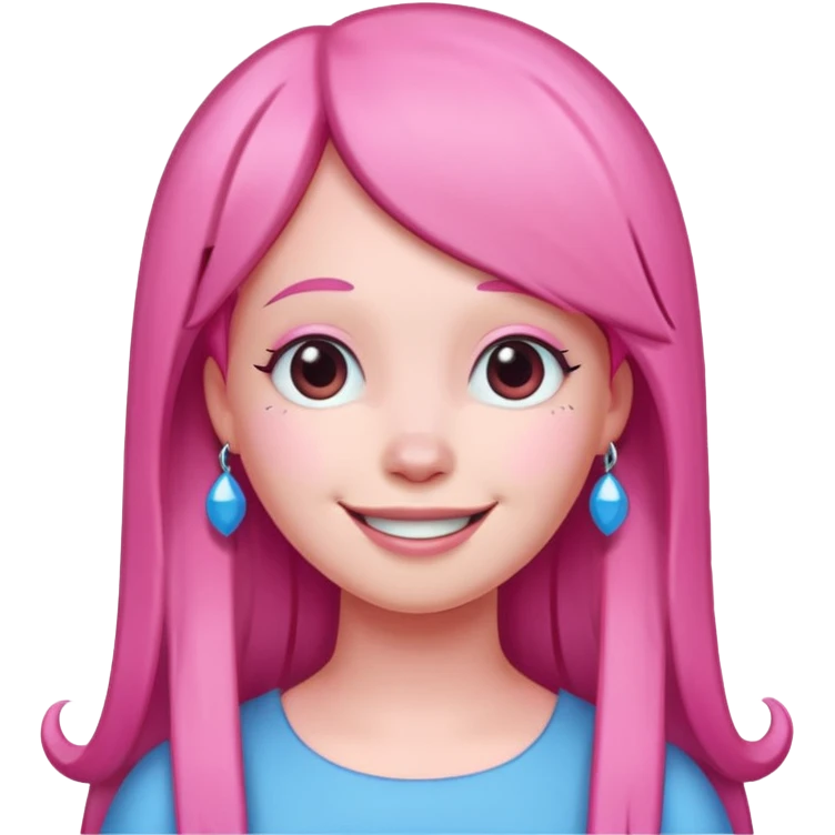 happy earringed princess bubblegum emoji