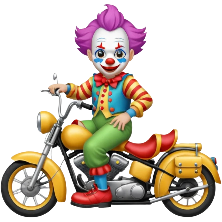 motorcycle-riding clown  emoji