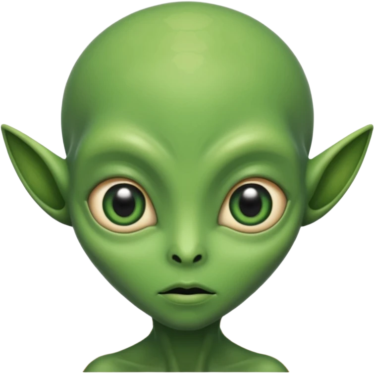 alien living in desert, just face  emoji