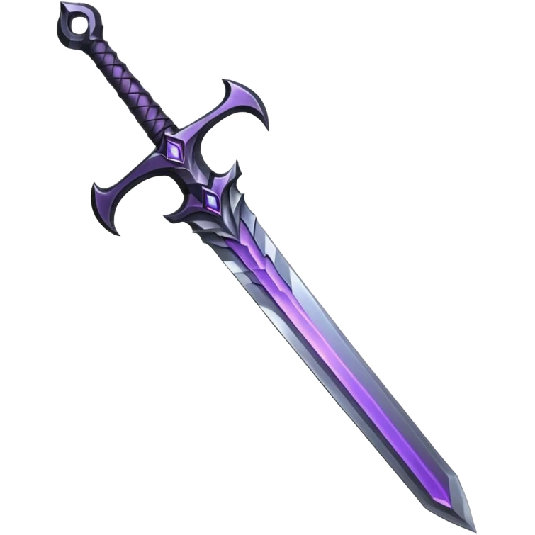 Shadow Fang — black steel + violet aura,Royal Sword. emoji