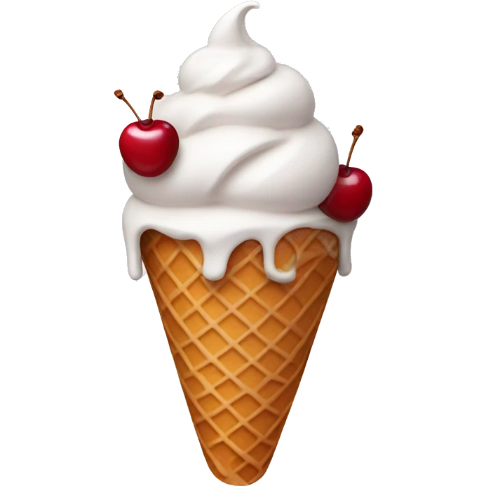 Ice cream with cherry  emoji