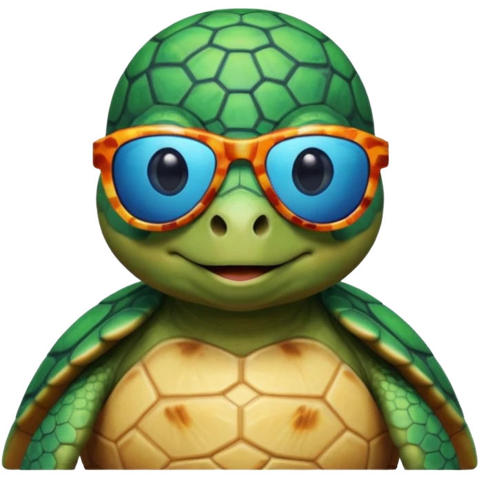 Turtle with sunglasses Hawaiian  emoji
