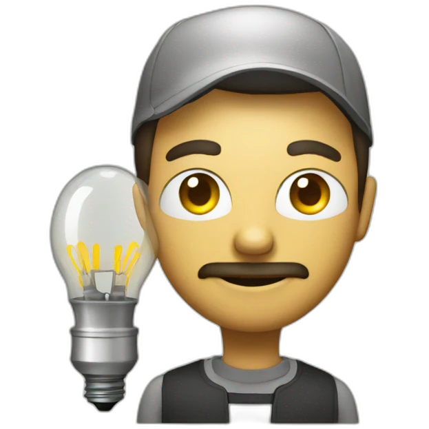 scinetist with bulb emoji