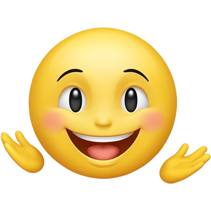 a cute face of pure joy and ecstasy, in the classic yellow emojis stylings  emoji
