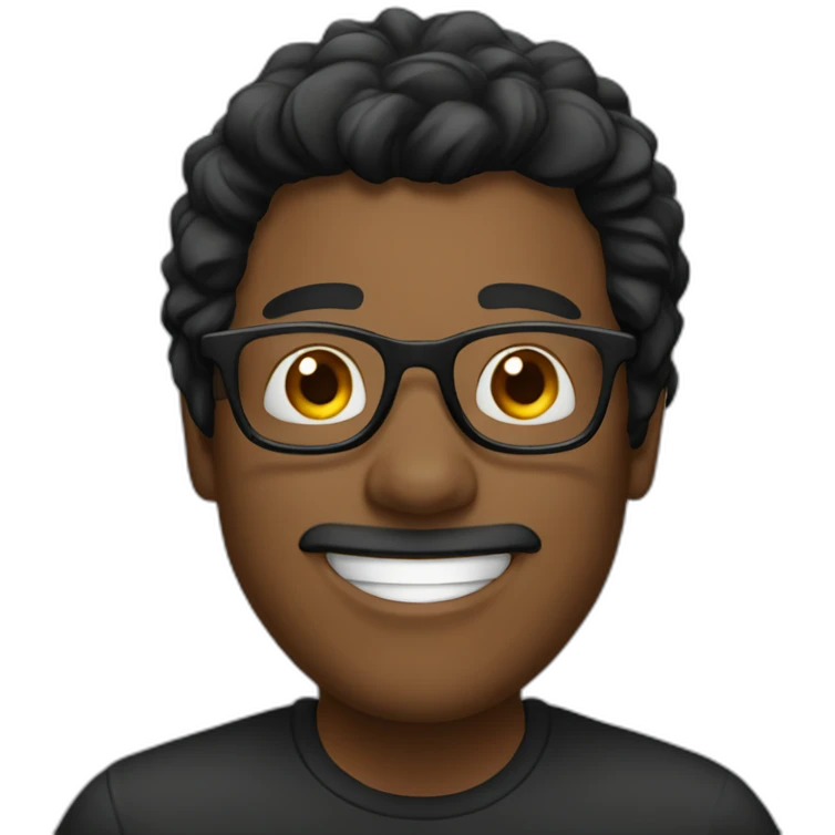 Happy-man-black-hair-black-glasses emoji