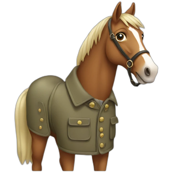 The horse in the coat emoji