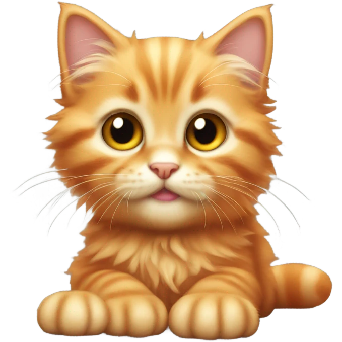 Cat orange baby emoji