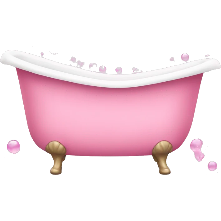 Pink Bath tub with lots of bubbles  emoji