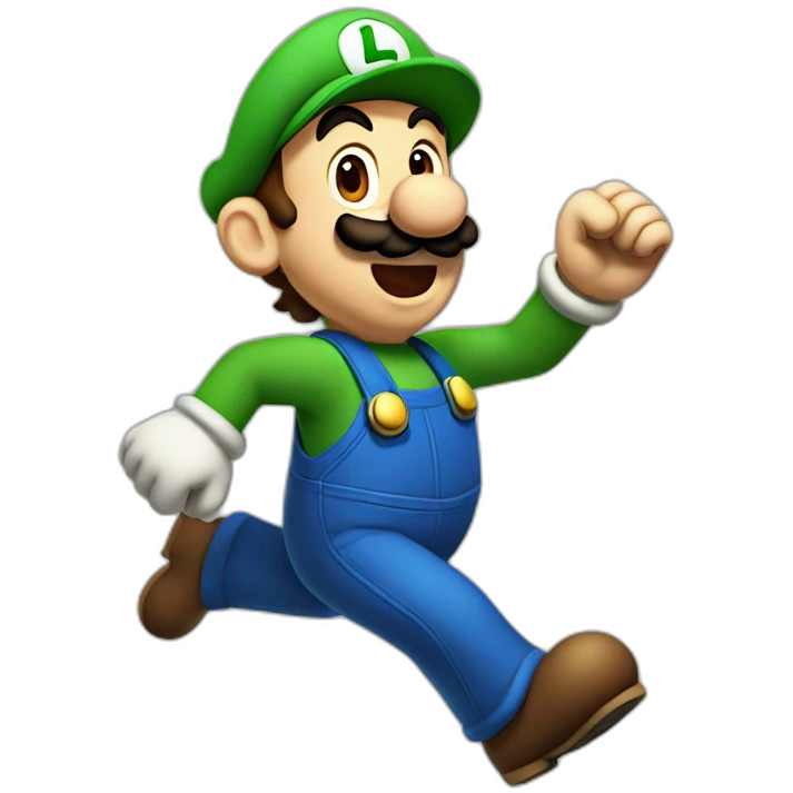 Luigi flying emoji