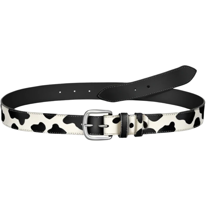 Cow print pattern belt  emoji