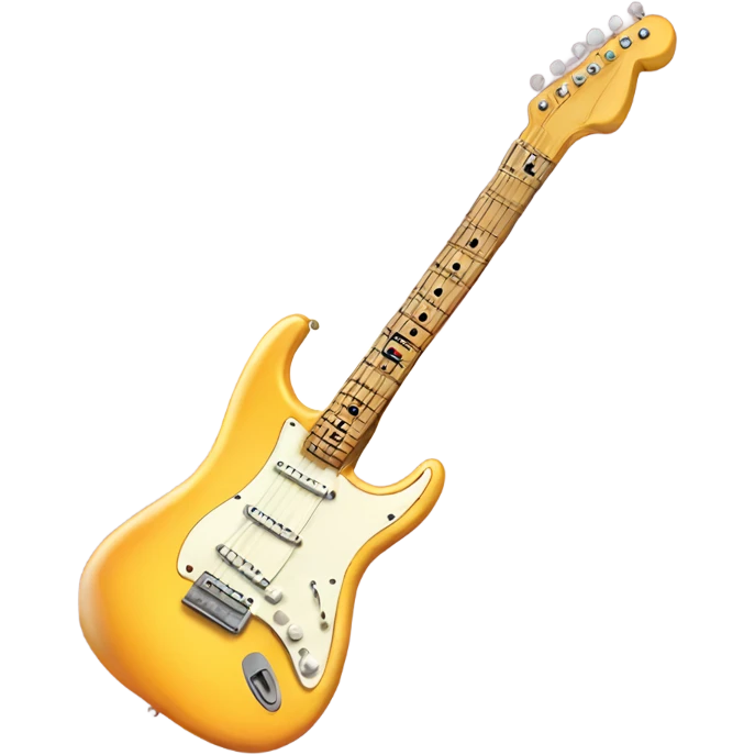 Smiling Stratocaster in the sun emoji